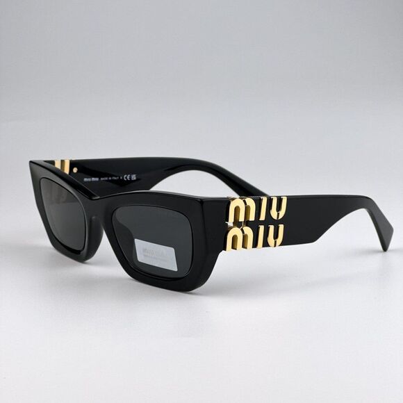 NEW Miu Miu MU09WS 1AB5S0 Black Grey Cat Eye Women Sunglasses main image 10